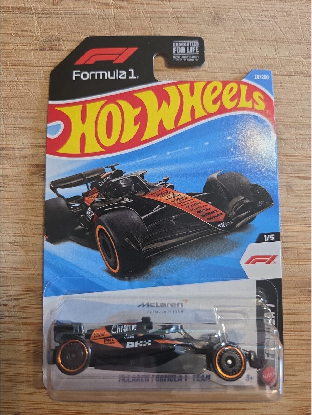 Hot Wheels McLaren Formula 1 Team Carded Unopened 1:64 Scale Die Cast Race Car
